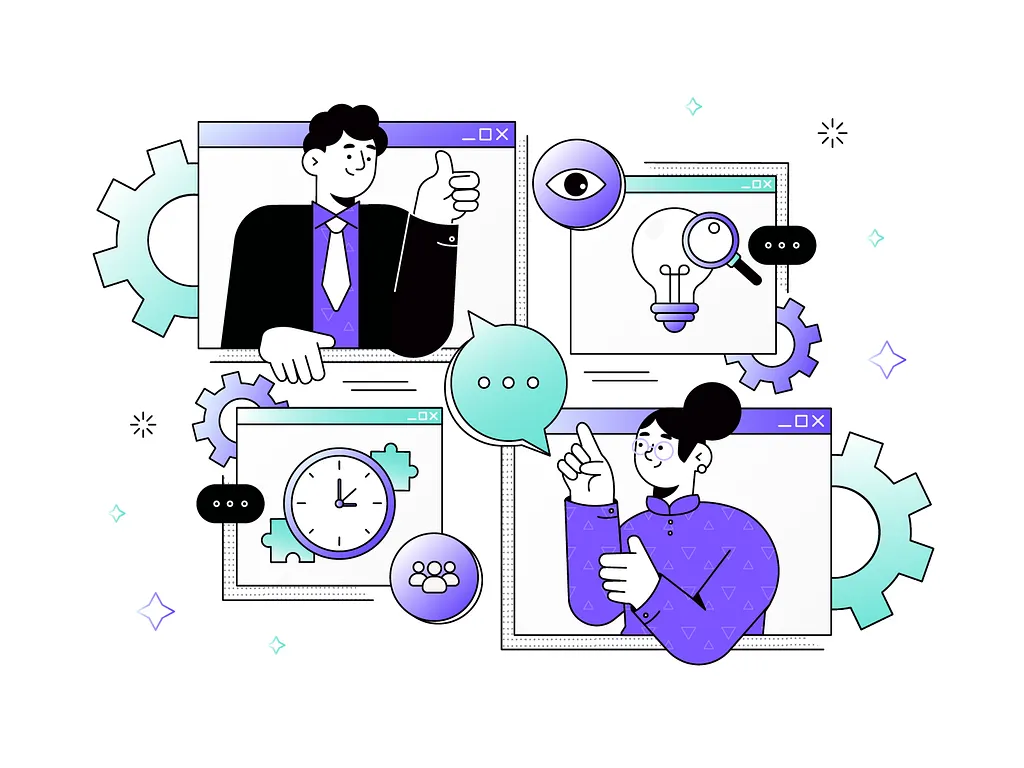 Marketing and business growth illustration